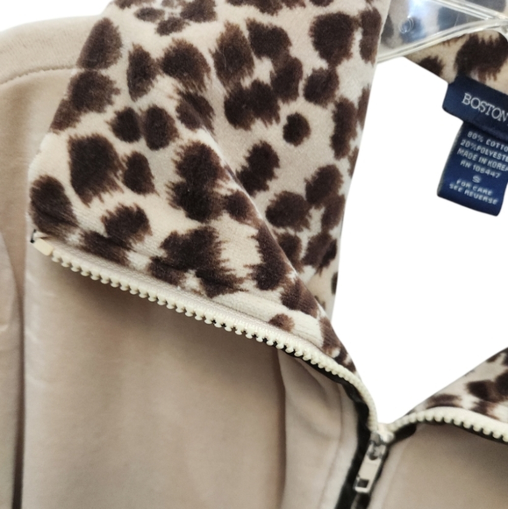 Boston Proper Leopard and Tan Track Suit Size Small